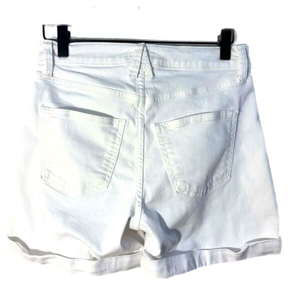 LC Lauren Conrad White Jean Shorts High-Waisted Relaxed Fit Cuffed Women’s 2. - Picture 2 of 9
